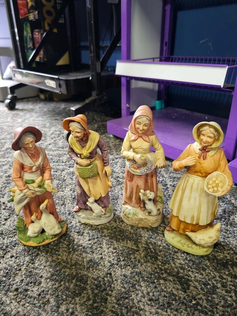 Homco Vintage Farm Women Figurines Set Of 4